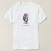 Podcast Mic + Uw sociale mediabenaaming T-shirt (Design voorkant)