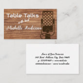 Podcast | Microfoon | Hout Visitekaartje (Voorkant / Achterkant)