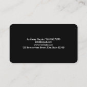 Podcast microfoon Podcaster QR Visitekaartje (Achterkant)