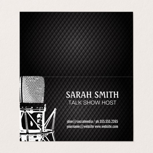 Podcast | Microfoon Visitekaartje (Buitenkant ongevouwen)