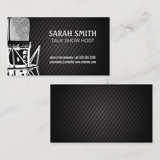 podcast | Microfoon Visitekaartje (Voorkant / Achterkant)