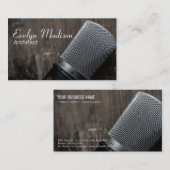 podcast-microfoonradio visitekaartje (Voorkant / Achterkant)