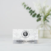 Podcast Old Microphone Visitekaartje (Staand voorkant)