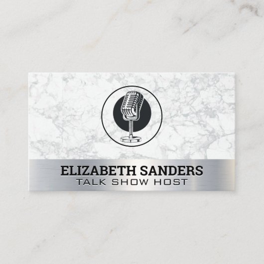 Podcast Oude Microfoon Visitekaartje (Voorkant)