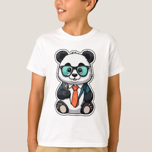 Podcast Panda - De coolste gastheer in bamboe! T-shirt (Voorkant)