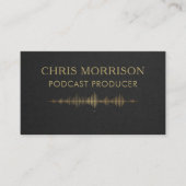 Podcast Producer QR Code Black Gold Visitekaartje (Voorkant)