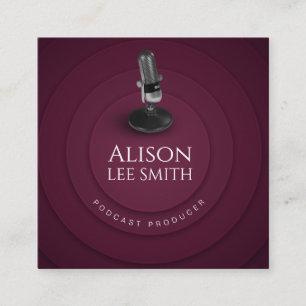 Podcast Producer/Vocal Coach/Voice actor Vierkante Visitekaartje