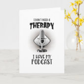Podcast-therapie Podcaster Podcasting Fun Kaart (Gele Bloem)