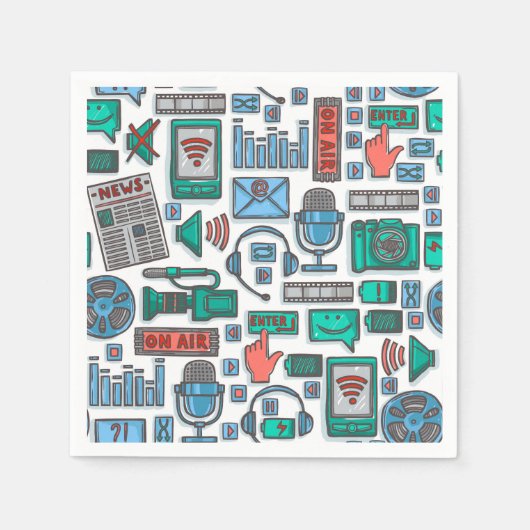 Podcast verjaardagsfeestje servet (Voorkant)