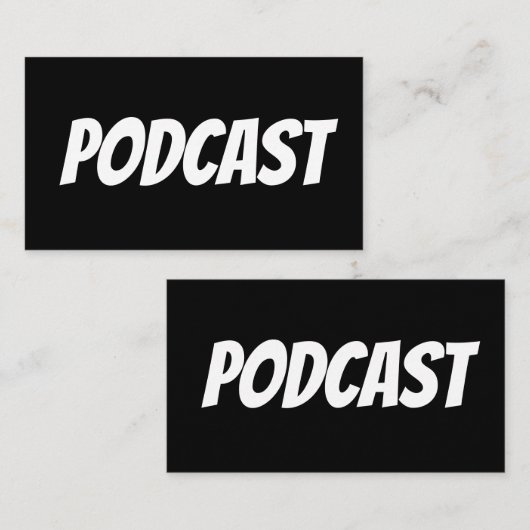 PODCAST-Visitekaartjes Visitekaartje (Voorkant / Achterkant)