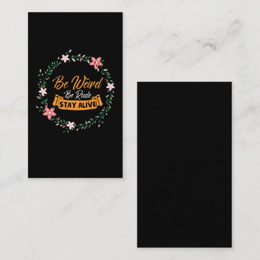 Podcast voor echte misdaad is vreemd: wodheid in l visitekaartje (Voorkant / Achterkant)