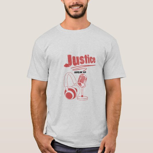 Podcast voor Justitie T-shirt (Voorkant)