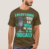 Podcaster geïnspireerd door poocasting t-shirt (Voorkant)