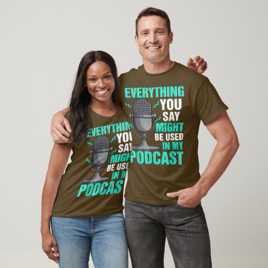 Podcaster geïnspireerd door poocasting t-shirt (Unisex)
