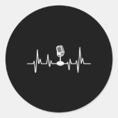 Podcaster Hebeat Podcast Ronde Sticker (Voorkant)