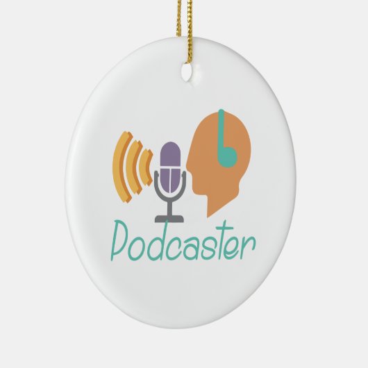Podcaster Keramisch Ornament (Rechts)