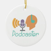 Podcaster Keramisch Ornament (Voorkant)