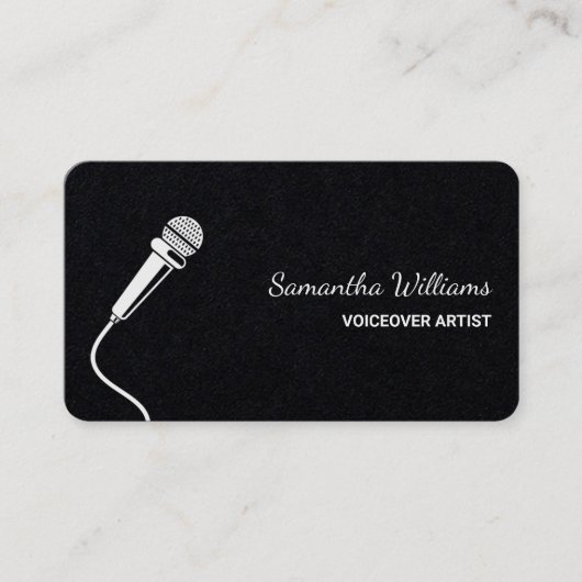 Podcaster Voiceover Artiest Premium Visitekaartje (Voorkant)