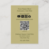 Podcasting Dragon Visitekaartje (Achterkant)