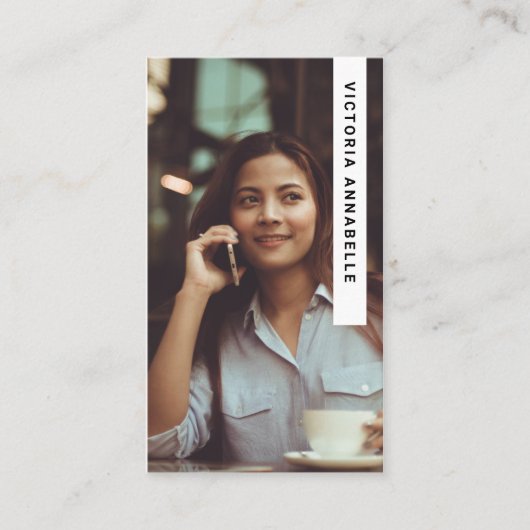 Podcasting & Hosting Foto QR Code Visitekaartje (Voorkant)