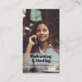 Podcasting & Hosting Foto QR Code Visitekaartje (Voorkant)