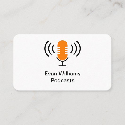 Podcasting Professional Medial Mogul Visitekaartje (Voorkant)