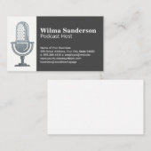podcastmicrofoon visitekaartje (Voorkant / Achterkant)