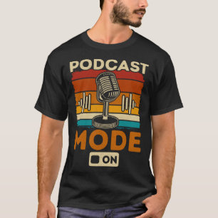 Podcastmodus op Podcaster Podcasting Interviewer T-shirt