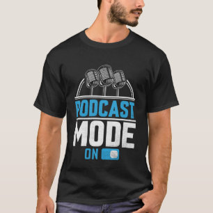 Podcastmodus op Podcaster Podcasting Interviewer T-shirt