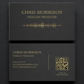 Podcastproducent Black Gold QR-code Visitekaartje