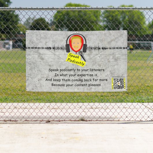 Podcasts-banner spreken spandoek (Insitu)