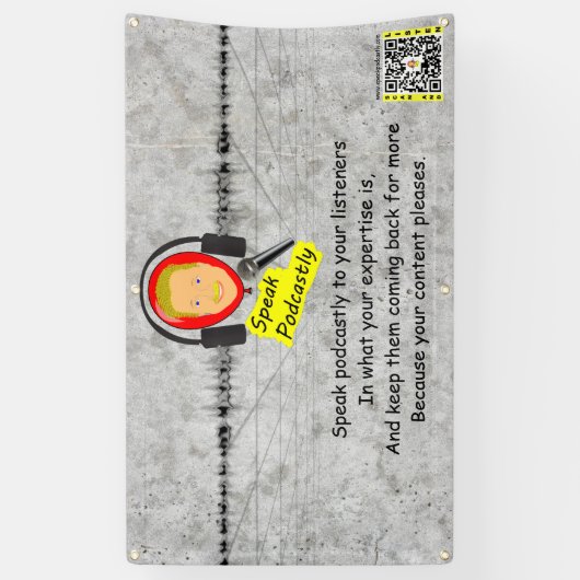 Podcasts-banner spreken spandoek (Verticaal)