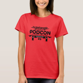 Podcon 2017 Shirt! - zwarte logo T-shirt