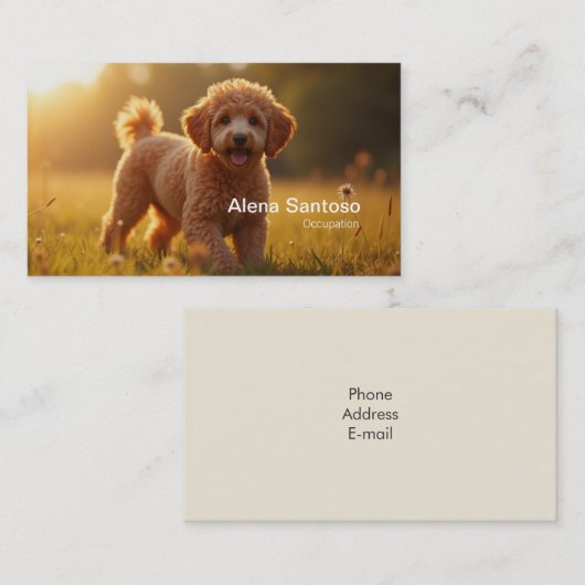 poddelhond visitekaartje (Voorkant / Achterkant)