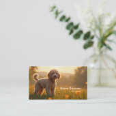 poddelhond visitekaartje (Staand voorkant)