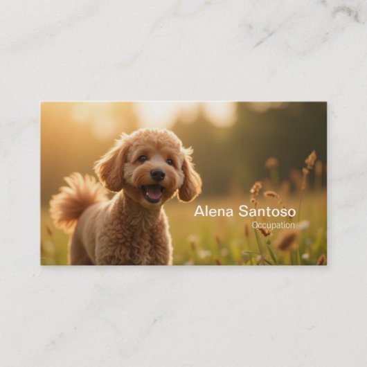 poddelhond visitekaartje (Voorkant)