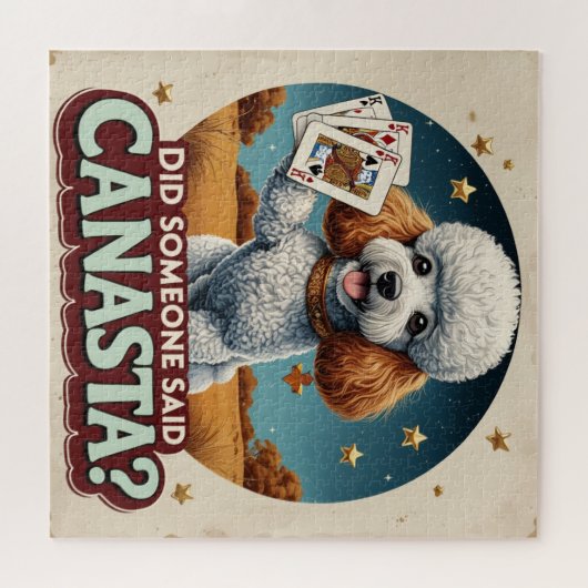 Poddle houdt van canasta spel legpuzzel (Horizontaal)