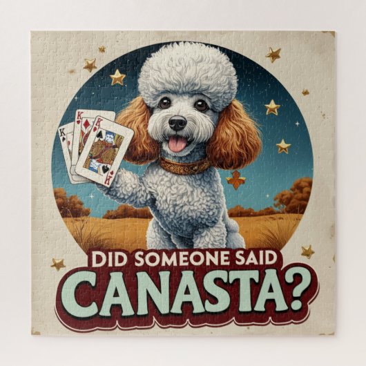 Poddle houdt van canastaspel  legpuzzel (Verticaal)