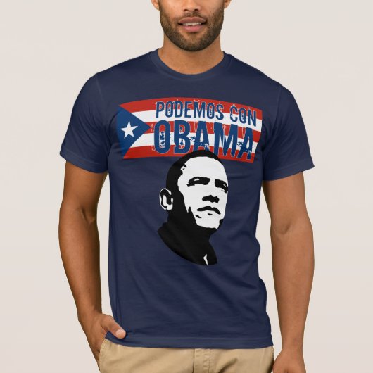 Podemos con OBAMA Fl.Ob T-shirt (Voorkant)