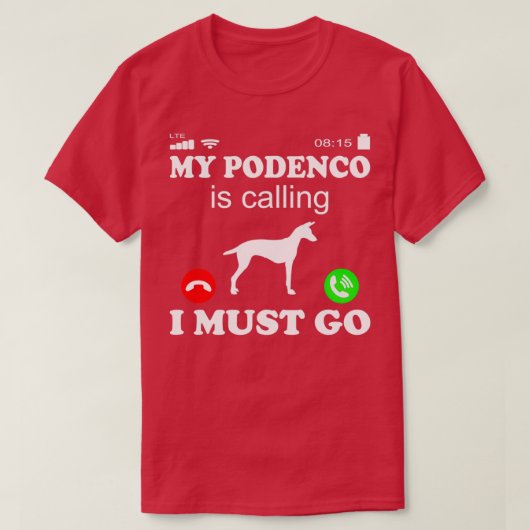 Podenco Canario roept T-shirt (Design voorkant)