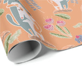 Podenco Dog en Galgo  Coral Pink Cadeaupapier (Rol Hoek)