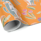 Podenco Dog en Galgo  Sinaasappel Cadeaupapier (Rol Hoek)