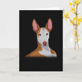 Podenco Dog Gift Idea Kaart (Gele Bloem)