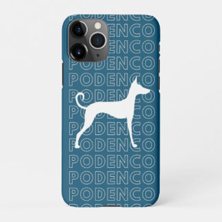 Podenco Dog Silhouette (wit) iPhone 11Pro Hoesje