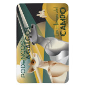 Podenco en Galgo Art Deco Style Magneet (Verticaal)