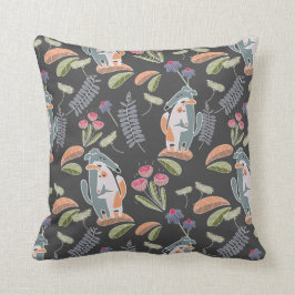 Podenco en Galgo Dogs Floral Charcoal Kussen