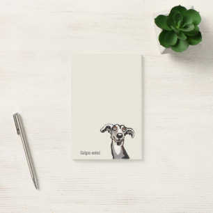 Podenco en Galgo tekenen zwart-wit en grijs Post-it® Notes