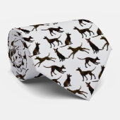 Podenco en Galgo tekenen zwart-wit Stropdas (Opgerold)