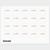 Podenco Evolution Retro Ibizan Hound Vierkante Sticker (Vel)