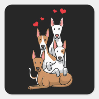Podenco Honden Vierkante Sticker